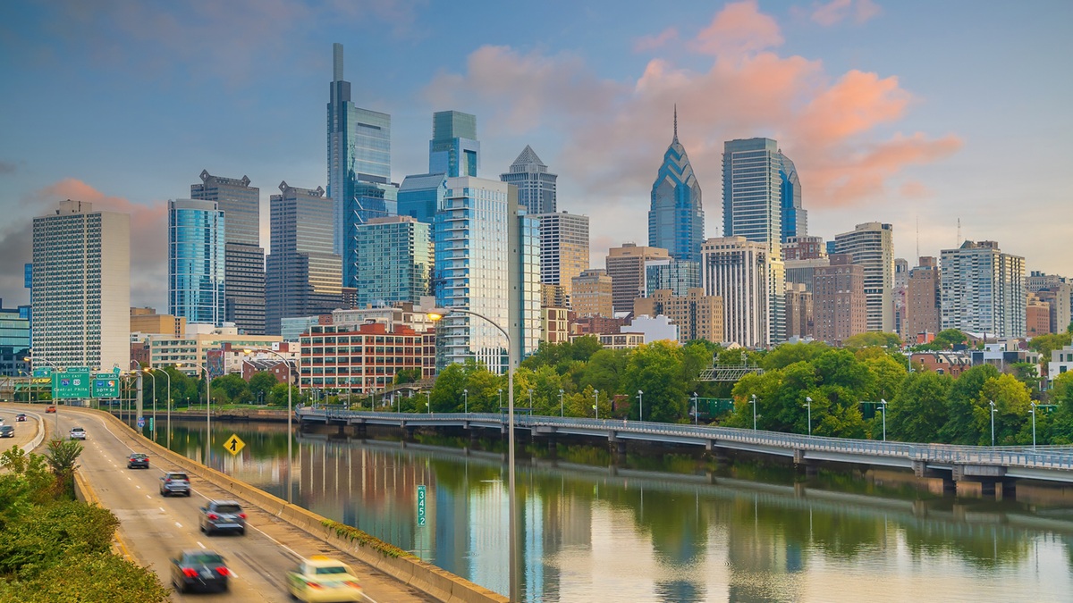 Skyline of a city in Pennsylvania