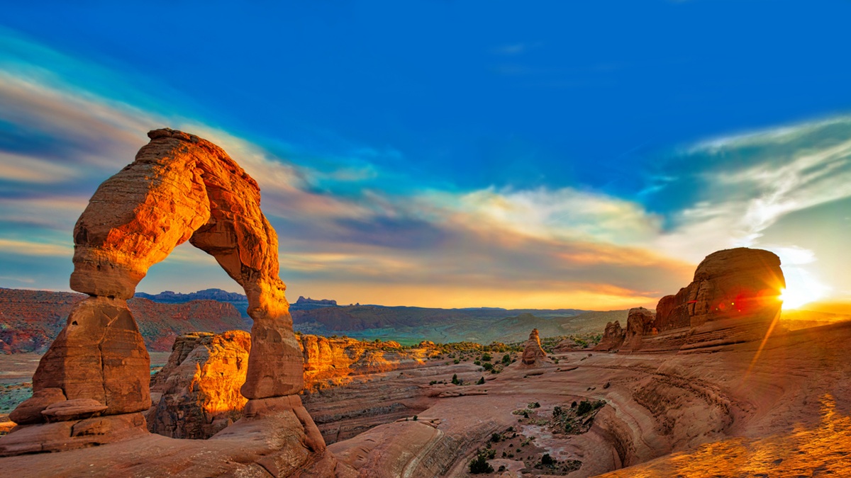 Skyline of a city in Utah