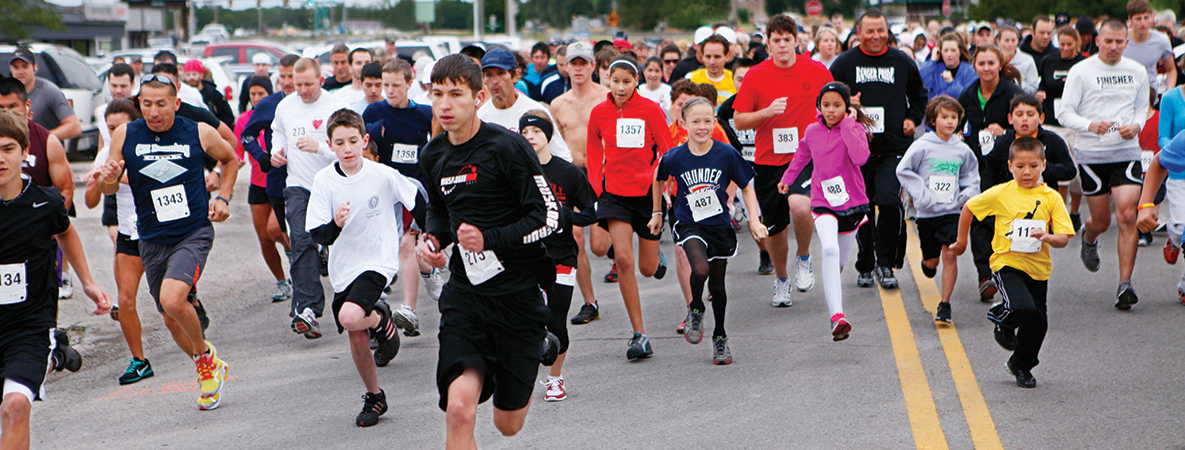 People running