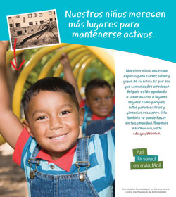 Nuestros ninos merecen mas lugares para mantenerse activos