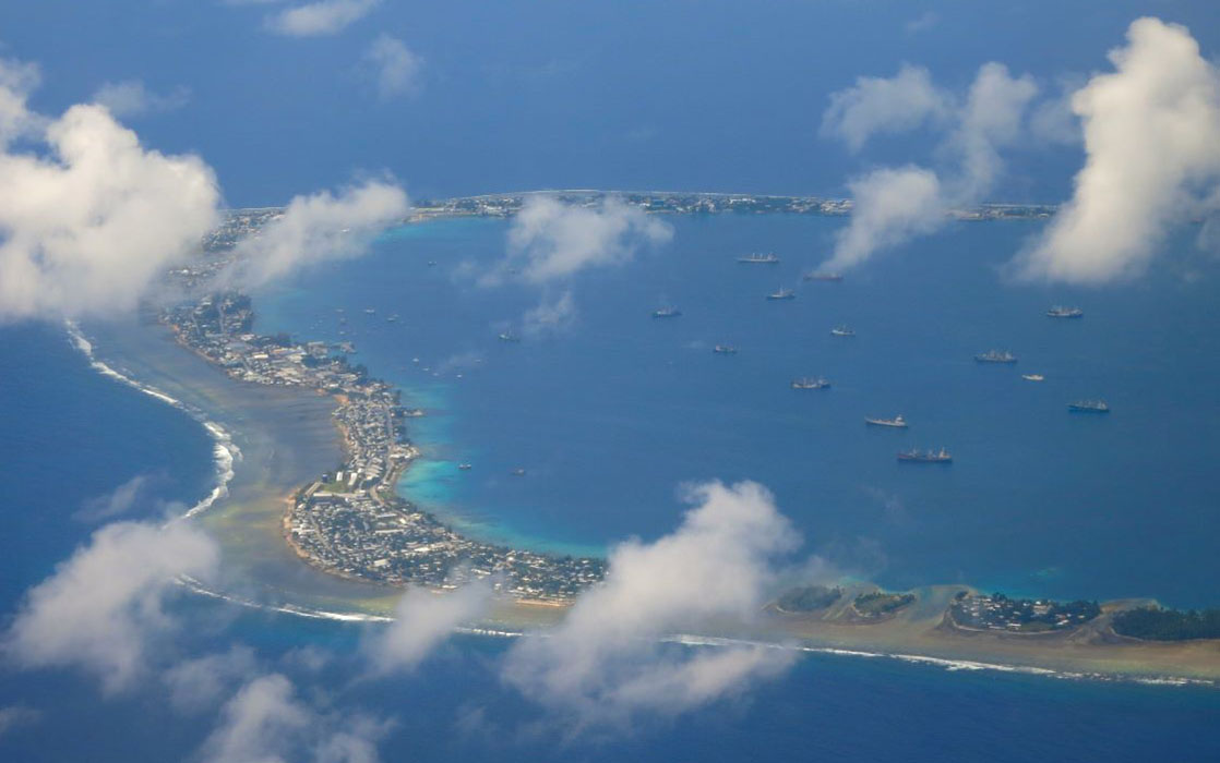 Boats in atoll