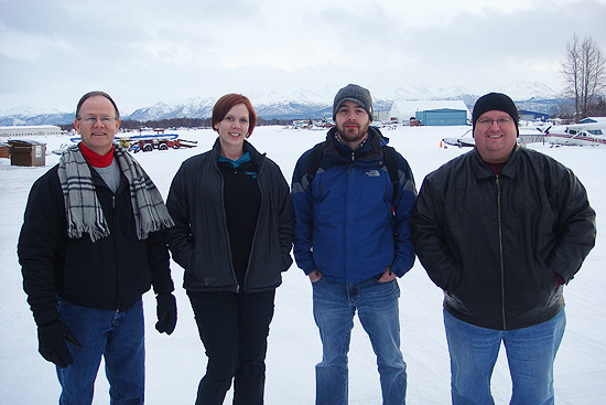 CAPT Mark Miller, LTJG Katie Burbage (Alaska Native Tribal Health Consortium), Chris Fish (Alaska Native Tribal Health Consortium), and Martin Kalis at the EHTER Alaska course