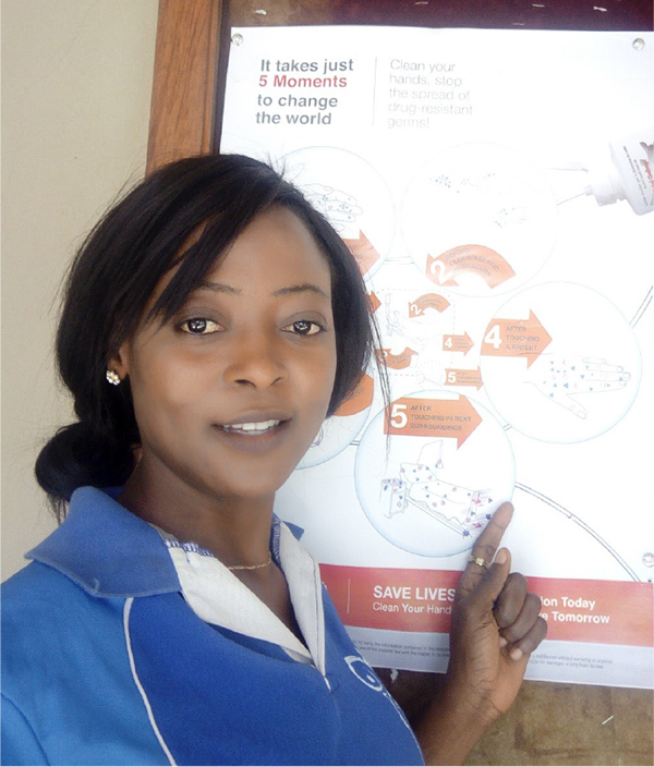 Nurse Okusanya Abiola, infection prevention and control training participant