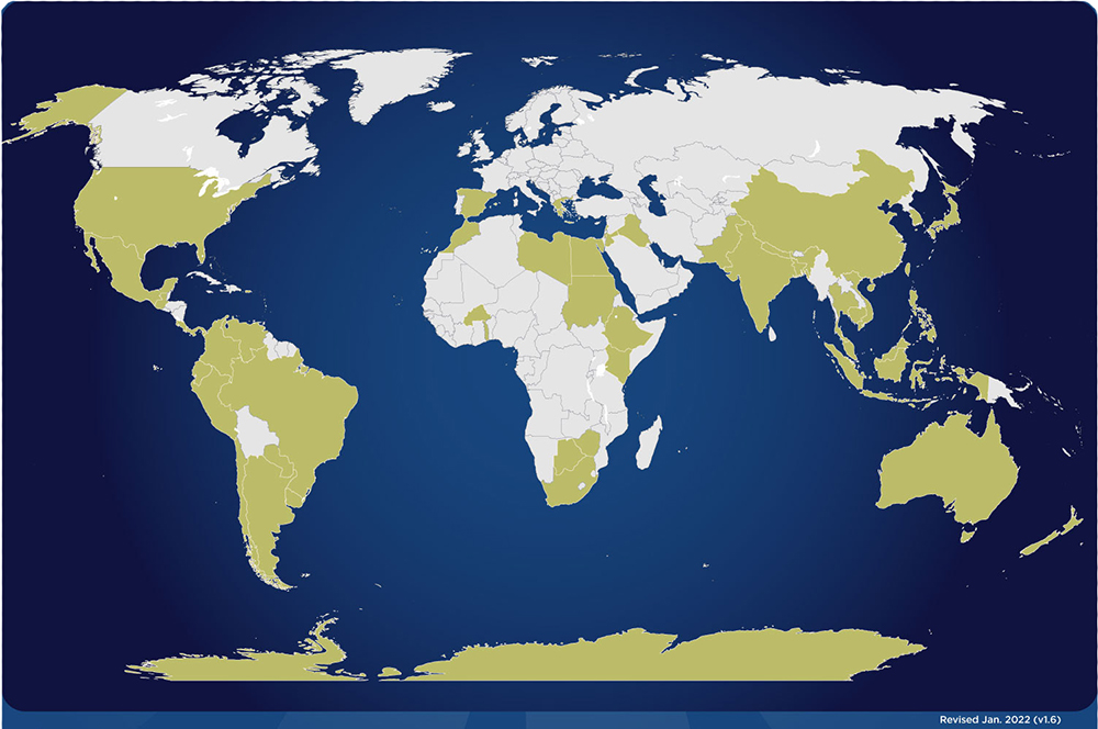 Map of Global Networks for AR and other infectious disease threats