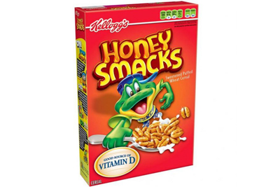 Box of Honey Smacks cereal