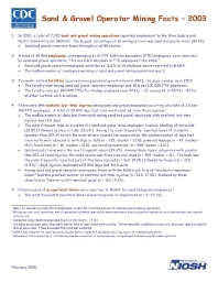 Image of publication Sand and Gravel Operator Mining Facts - 2003