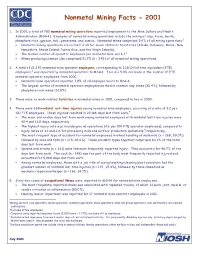 Image of publication Nonmetal Mining Facts - 2001