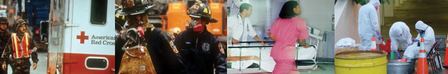 Four images of Emergency Responders, combined in a banner image.