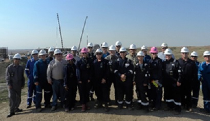Members of the 2016 US-EU Hydraulic Fracturing Safety Tour at an active hydraulic fracturing site in North Dakota.