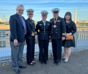 Photo of Frank Hearl (NIOSH Chief of Staff); CAPT Juliette Taylor & CDR Trang Tran (FDA); LCDR Qi & Ms. Taiying Chou