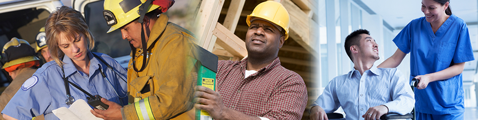 collage of workers on the job