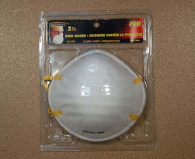 The DuraMax PRO EN149 FPP1 Dust Mask is individually packaged with the words NIOSH N95 printed on the mask