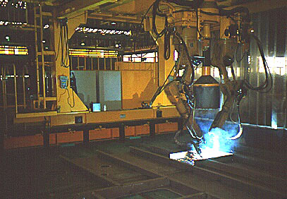 robotic welder in use