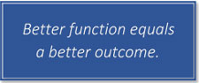 Better function equals a better outcome