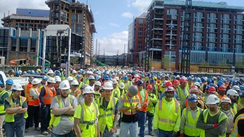 crowd of construction workers