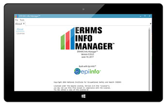 ERHMS Info Manager Screen Shot