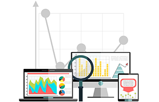 Technical Resources icon of graphs and laptops