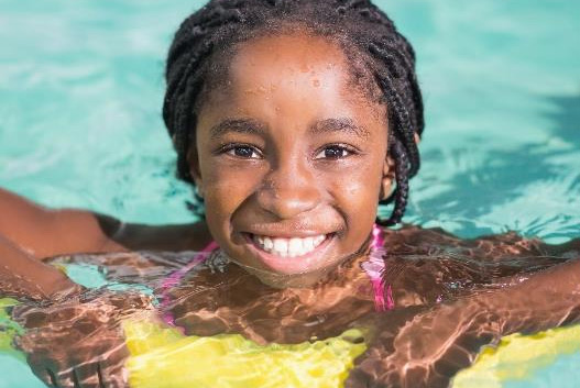 girl in pool