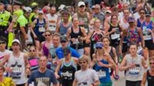 Runners in a marathon event