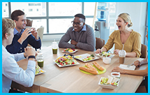 Group of people dining together