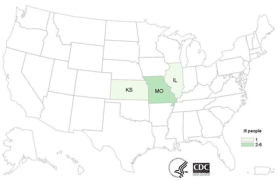 People infected with the outbreak strains of Salmonella Oranienburg, by state of residence, as of September 30, 2016