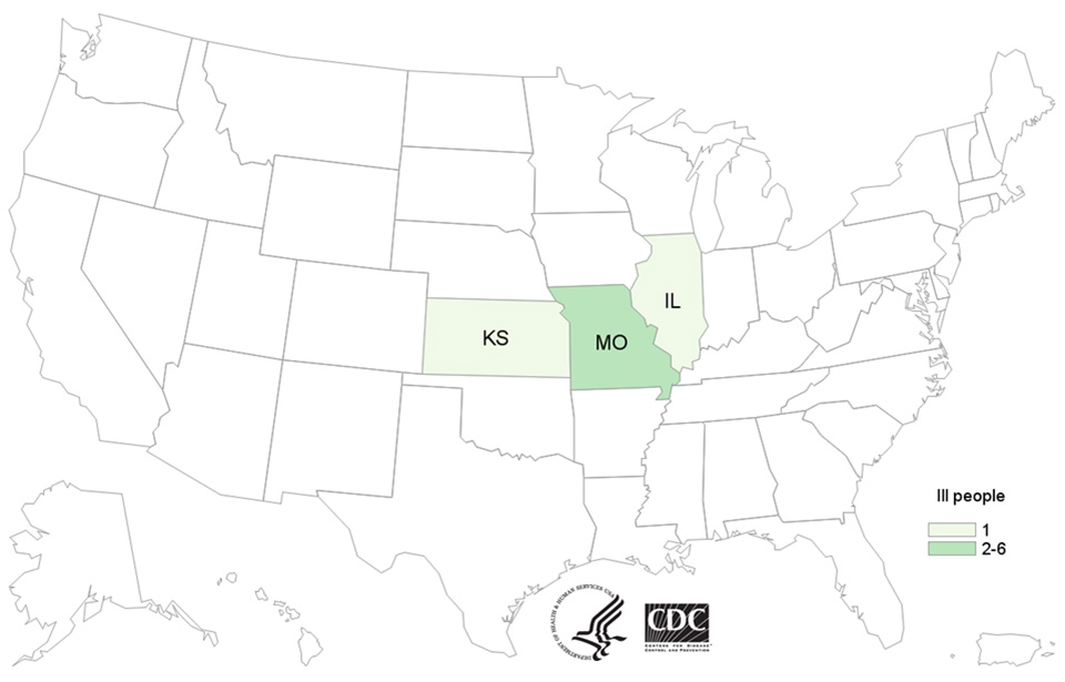 People infected with the outbreak strains of Salmonella Oranienburg, by state of residence, as of November 9, 2016