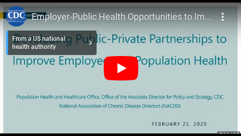 Employer-Public Health Opportunities to Improve Population Health: CDC’s 6|18 Initiative Webinar