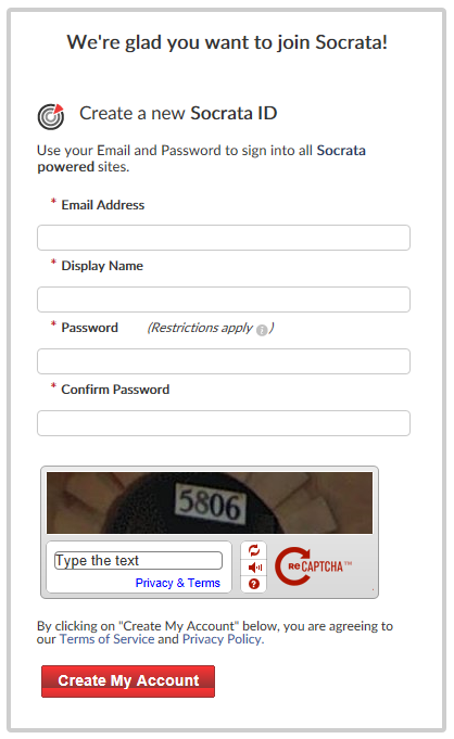 Log into Socrata