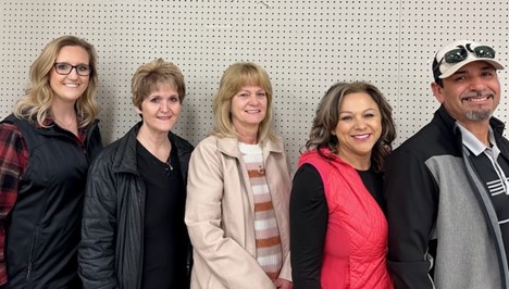 Left to right: Karyssa Franklin, RN, Brenda Power, RN, Belinda Williams, RN, Blanca Solis, Ricardo Solis