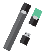 Image of a e-cigarette and a usb device.