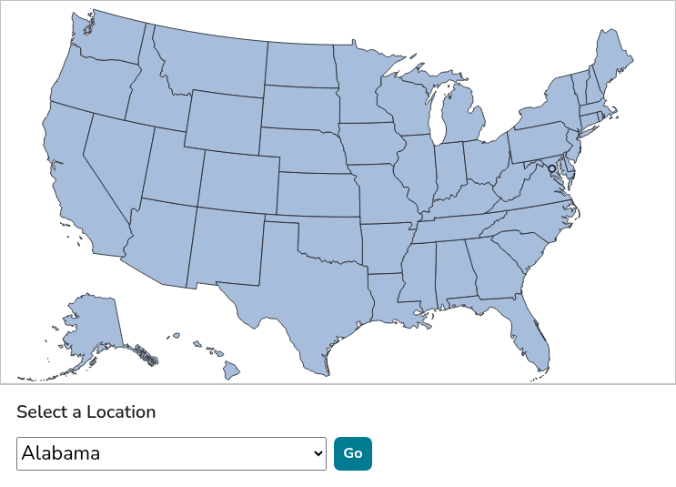 CDC data visualization screenshot taken on archive date