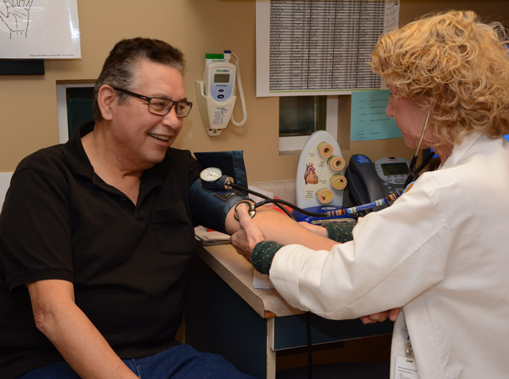 Man getting his blood pressure taken