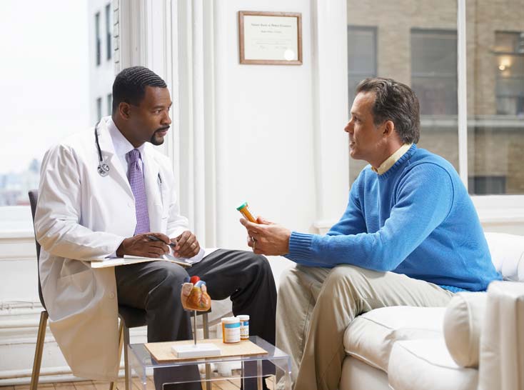 patient talking with doctor