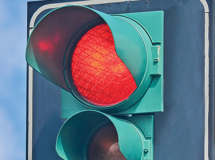 Red traffic light